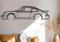 Generic Metall Wandbild, Porsche 964 Silhouette, Wanddeko, Auto Silhouette, Metall Car Wall Art (54 x 137 cm)