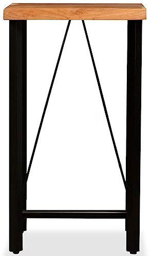 ULUYYUC Schreibtisch eck küchentisch Stehende Tische Ausziehbarer EsstischBartisch Akazie Massivholz 60 x 60 x 107 cmGeeignet für Esszimmer, Küche, Wohnzimmer