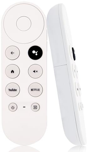 Mando a distancia de voz de repuesto para Google Chromecast 4K Snow Streaming Media Player, G9N9N Control remoto Bluetooth para Google TV GA01923-US/GA01919-US/GA03131-US (solo mando a distancia)