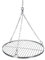 NAJDER Set de Grille Ronde en Acier Inoxydable Ø800 mm avec Chaîne de Suspension Ø3 mm, Grille Ronde pour Barbecue Pivotant avec Jeu de Chaînes, Émerillon et Mousqueton, pour Barbecue Suspendu