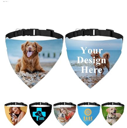 Hundehalstücher mit Schnalle, Name, Foto, Logo, personalisierbar, Dreiecks-Lätzchen, Halstuch, Haustierkostüm, Zubehör für kleine, mittelgroße und große Hunde, Welpen, Katzen, klein