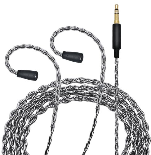Annadue Ersatz Kopfhörer Upgrade Kabel für IE80 IE8i IE80i IE8 IE80S, Versilbertes Kupfer 3,5 Mm Stereo Kopfhörer Audiokabel, Plug and Play