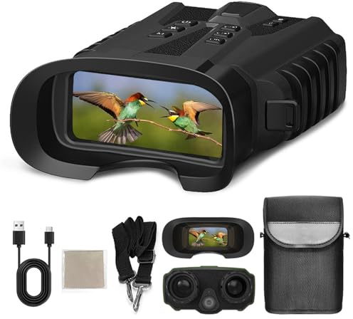 Ailgely Nachtsichtgerät, Vollfarbe 15MP Kamera 2.5K Fernglas mit Nachtsicht, 500m IR-Sichtweite, 8X Digitalzoom, 3'' LCD-Display Digital Infrarot Nachtsichtgeräte für Jagd Camping Beobachtung