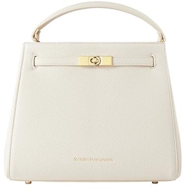 VICTORIA HYDE Damen Handtasche PU Leder Henkeltaschen Elegant Taschen Große Schultertasche Damen Tote Shopper mit Mehreren Fächern für Arbeit Schule Reisen-Beige