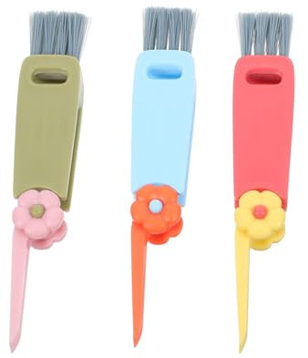 Gatuida 3pcs Cup Lid Brush for Household Cleaning Multi-Function Groove Brush Convenient Lid Cleaner for Daily Use