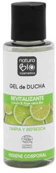 NaturaBIO Cosmetics - Gel de Ducha Formato Viaje Revitalizante Con Limón y Aloe BIO, 100ml