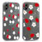 Phoona 2 packs Phone Case for iPhone X 5,8'', Cute Clear Transparent Cover with Strawberries Pattern Aesthetics Design, Soft Shockproof Protective Bumper Slim Funda for Women Girls