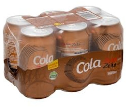 Cola-Erfrischungsgetränk, Zero Zucker, Zero Koffein, 6 Dosen x 330 ml