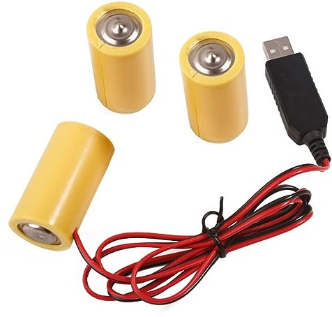 BIGULA USB 5 V 2 A auf 4,5 V 1 A LR14 C Batterie-Eliminationsleitung Stromkabel für Waagen Herd Taschenlampen
