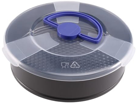 Kissmii Backform für Springform-Kuchentorten mit Deckel Flache Boden-Kuchenform mit Antihaftbeschichtung I Backform Backwerkzeug