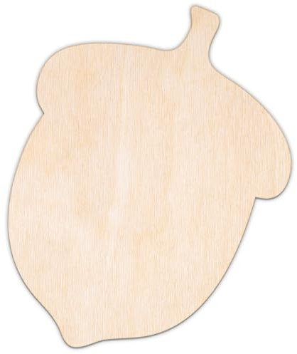 Creative Deco Personalisierte Holzscheiben Anhänger Eichel | 5-100 cm | Sperrholz oder MDF | Wetter Wand Deko Holz | Lasergeschnittene Sperrholzausschnitte für Decoupage, zum Bemalen, Basteln
