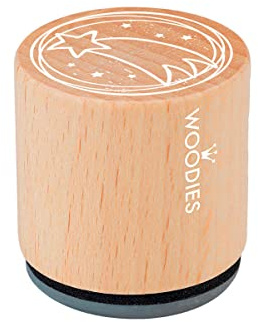 Woodies COLOP Holz-Stempel - Weihnachtsstern - Abdruckgröße 30 mm