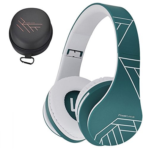 PowerLocus Bluetooth Over-Ear Kopfhörer, Stereo Faltbare Kabellose und Kabel-Kopfhörer mit Integriertem Mikrofon, Micro SD/TF, FM für Handys/iPad/Laptops & PC (Blau)