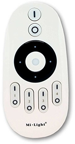 Funk-Fernbedienung LED 2,4GHz 4 Zonen | Wireless Funkdimmer Steuerung bis 30m Reichweite | Helligkeit & Farbe dimmbar |