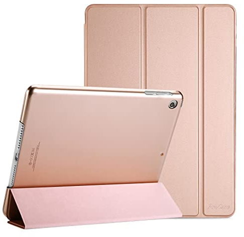 ProCase Funda para iPad Mini 1ª 1ª 3ª Generación, Carcasa Folio Ligera Delgada con Smart Cover Reverso Translúcido para 7,9 iPad Mini 1 Mini 2 Mini 3 –Oro Rosa