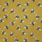 100% Baumwolle Hummel Biene Sommer Frühling Design Kinder Kinder Handwerk Qualität Stoff Material | 150 cm breit (pro Viertelmeter, senffgold)
