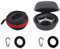 Qanye 2 Stück Runde Tragbare Uhrenbox, Portable Single Watch Travel Case, Uhrenbox Reißverschluss Soft Felted, Runde Uhrenetui,mit 2 Karabiner, für Holding Armbanduhr Smart Watch (Schwarz, Rot)