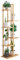 Dhouse Plant Stand 6 Tiers Wooden Flower Stand 7 Potted 120cm Tall Plant Pot Holder Storage Display Rack Shelving Unit Water-Proof Standing Shelf for Indoor Outdoor Bonsai Patio Yard Garden Corner