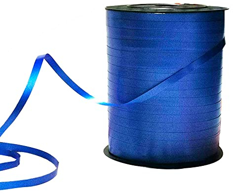 ZYOOO 5mm*500m de Bolduc Bleu Marine,Ruban pour Attacher Ballon,Emballage Cadeau