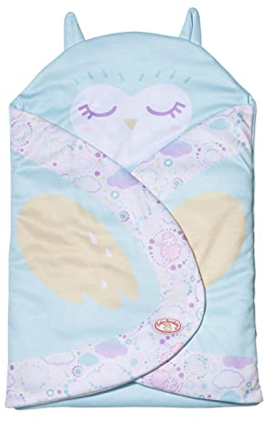 Baby Annabell Sweet Dreams Pucksack, lila Blaue Puckdecke mit Öhrchen-Details und Flügeldruck für 36 und 43 cm große Puppen, 706886 Zapf Creation