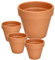 KOTARBAU® Lot de 4 pots de fleurs en terre cuite - Diamètre : 13 cm - Avec bord - Pour l'intérieur et les jardins