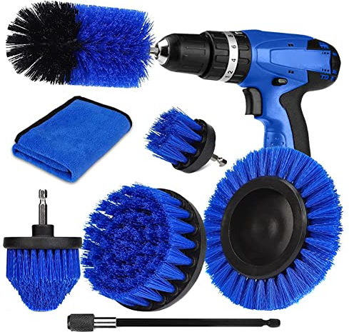 iSpchen Bohrbürsten Set,7 Stück Bürstenaufsatz Bohrmaschine Set Bohrbürste Power Akkuschrauber Drill Brush Leistungsstarke Reinigungsbürste für Elektrische Bohrmaschine Bürste
