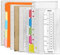 DY.2ten Set di ricariche per raccoglitori a 6 fori, formato A6, fogli a quadretti + carta a righe + carta kraft + fogli sfusi vuoti, 180 fogli/360 pagine (45 fogli di ogni tipo), tasche A6 con