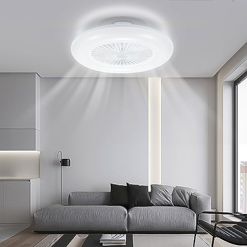 Sonnewelt Deckenventilator mit Beleuchtung, 80W Lüfterbeleuchtung Dimmbar und farbveränderbar,Vielseitigkeit Zeiteinstellung für Wohnzimmer Schlafzimmer [Energieklasse E]