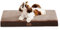 BEDSURE orthopädisches Hundebett kleine Hunde - 76x51x7.6cm Hundekissen flauschig Hundematte waschbar Hundematratze in braun für kleine Hunde