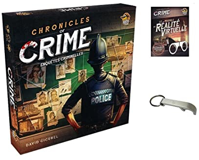 Chronicles of Crime Französische Version Basisspiel + Modul Virtuelle Realität + 1 Flaschenöffner Blumie (Base + Modul)