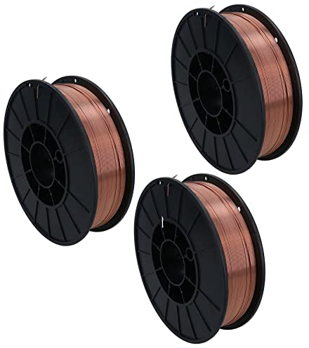 0.6mm Mild Steel Mig Welding Wire Spool Gas Argon CO2 5kg Reel Copper Coated 3 Pack
