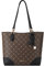 NINE WEST Damen Brooklyn Jet Set Tragetasche, klein Handtasche, CROSSBODY, SATCHEL, TOTE, WALLET, Braunschwarz