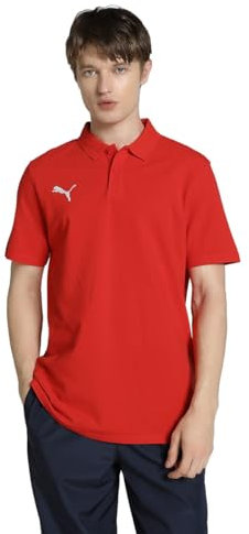 PUMA Herren Teamgoal Casuals Poloshirt, Puma Red-puma White, S EU