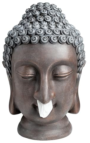 Buddha Kopf Taschentuchbox Taschentuchspender Kosmetiktücherbox für Wohnzimmer Küche Badezimmer Schlafzimmer