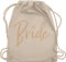 Turnbeutel Rucksack - JGA Junggesellenabschied Frauen - Bride Braut - Unisize - Naturweiß - jungesellinnenabschied frau outfit junggesellinnenabschied bag hen party accessories jungesellenabschied