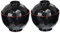 Lot de 2 bols traditionnels japonais légers pour soupe au riz miso avec couvercle noir et rouge