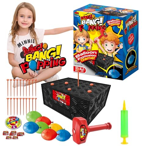 Yiyifor Blasts Box Spiel Luftballon,Balloon Game,Multiplayer Party Blast Balloon Box,Balloon Pop Game,Lustig Familienparty Brettspiel Portable Balloon Ex-plosion Spiel,Für Kinder Und Erwachsene