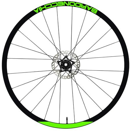 DualColorStampe Felgenaufkleber 26 Zoll - 27,5 Zoll - 28-29 Zoll (28-29 Zoll) Fahrrad MTB Bike Sticker Felgen MTB Bardonecchia B0150 (28-29 Zoll, Fluoreszierendes Grün)