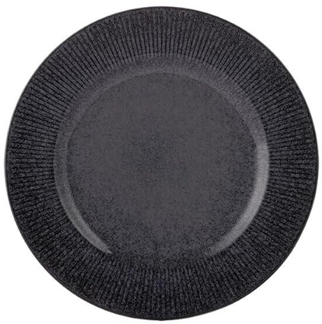 Mason Cash Reactive Linear 27cm Black Dinner Plate