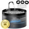 Fontaine a Eau Chat GIOTOHUN: Fontaine à Eau pour Chat avec Forme de Robinet, 64oz Distributeur Eau Chat, Pompe à Eau Super Silencieuse, Comprend 6 Filtres +3 Éponges, Noir