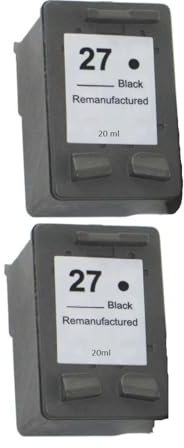 ttrecycling 2 Refill Druckerpatronen Tinte kompatibel für HP 27XL für HP OfficeJet 5600 5605 4300 5610, PSC 1310 1315 1205 ersetzen HP27 BK
