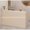 Empfangstresen Moderne Empfangstheke für den Einzelhandel Kasse Rezeption Empfangstheke für Salon oder Büro Beige 120 cm / 47,2 Zoll