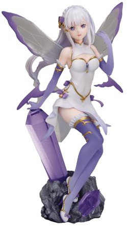 el COCO Emilia Jewel Princess Ver. Statue, 23 cm, re:Zero Starting Life in Another World 1/7 Maßstab