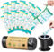 BLIKA 20 Count Camping Toilet Bags Eco Absorbent Gel Set, Portable Toilet Bags with Gel, 8 Gallon, 30 Liter, Heavy Duty 1 Mil, Toilet Replacement Bags with Toilet Powder for Camping Outdoor Hiking