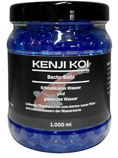 KENJI KOI Bacto-Balls 1L Filterstarter | Klares Teichwasser durch nitrifizierende Bakterien & Mikroorganismen | Starterbakterien Teichpflege für Koitech, Gartenteich, Schwimmteich