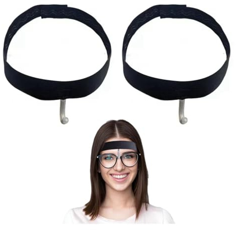 nsgglecher 2 x Nasenkorrektur-Brillenhalter mit Haken und Schutz zum Befestigen der Brille, elastisches Kopfband, Brillenhalter für Nasen-Chirurgie, Nasenkorrektur,
