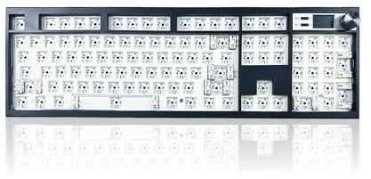 ZUOYA Kit tastiera meccanica GMK104 full size con schermo e manopola, VIA programmabile HotSwap wireless BT5.0/2.4G/Tipo-C Guarnizione montata PCB Custom Barebone Kit fai da te Tastiera da gioco RGB