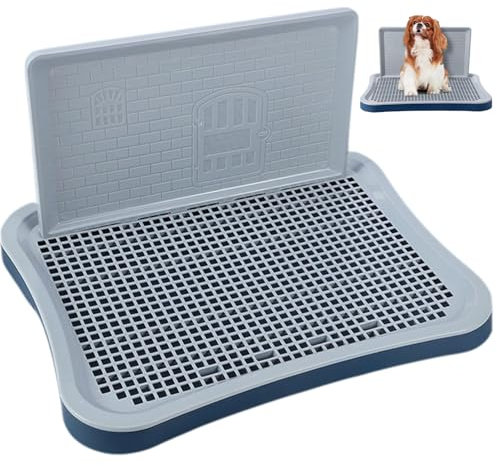 Bandeja para ir al baño Mole de malla removible Caja de arena para perros con columna de pared Caja de arena para almohadillas para orinar de tope de baño sin deslizamiento sin deslizamiento.