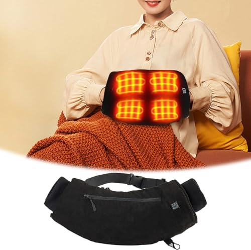 Heated Hand Warmer Pouch, Electric Heating Hand Muff Design with Gloves Pocket for Football Golf Concert Unisex (Black)