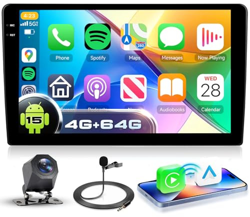 VECHTEL 4G+64G Autoradio Android 15 pour Opel Astra/Zafira/Antara 2006-2010, 9'' in-Cell HD Écran Tactile avec Carplay Android Auto sans Fil, Radio Auto Soutien GPS Wi-FI USB Bluetooth FM RDS Caméra